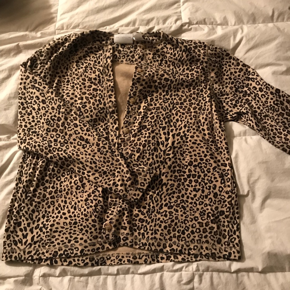 XL Liz Claiborne cheetah print button up